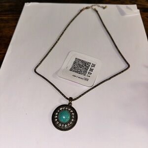 Brass Necklace w/ Turquoise